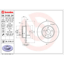 Load image into Gallery viewer, Rear Brake Disc x2 251mm Fits Alfa Romeo 147 156 164 Brembo 08312621