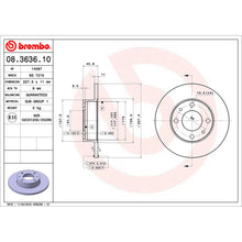 Load image into Gallery viewer, Front/ Rear Brake Disc x2 227mm Fits Fiat Lancia Seat Brembo 08363610