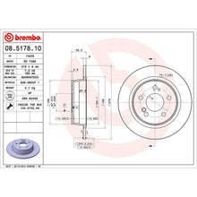 Load image into Gallery viewer, Rear Brake Disc x2 278mm Fits Mercedes E Class Brembo 08517810