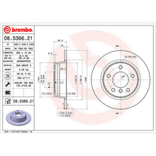 Load image into Gallery viewer, Rear Brake Disc x2 280mm Fits BMW 3 Series Brembo 08536621