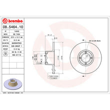 Load image into Gallery viewer, Front Brake Disc x2 213mm Fits Austin Rover Brembo 08546410