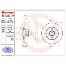 Load image into Gallery viewer, Rear Brake Disc x2 238mm Fits Renault 19 Clio Megane Brembo 08583427