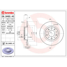 Load image into Gallery viewer, Rear Brake Disc x2 264mm Fits Alfa Romeo Fiat Giulietta Brembo 08946041
