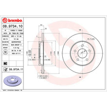 Load image into Gallery viewer, Rear Brake Disc x2 280mm Fits Ford Jaguar Mondeo X-Type Brembo 08973411