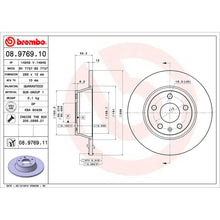 Load image into Gallery viewer, Rear Brake Disc x2 286mm Fits Audi TT Brembo 08976911