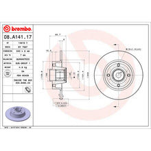Load image into Gallery viewer, Rear Brake Disc x2 240mm Fits Renault Clio Brembo 08A14117