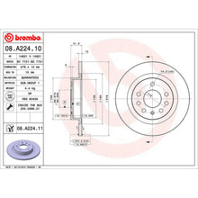 Load image into Gallery viewer, Rear Brake Disc x2 278mm Fits Fiat Croma Brembo 08A22411