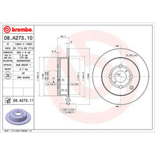 Load image into Gallery viewer, Rear Brake Disc x2 269mm Fits Toyota Corolla Prius Yaris Brembo 08A27311