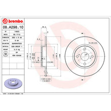 Load image into Gallery viewer, Rear Brake Disc x2 266mm Fits Toyota Corolla Brembo 08A29810