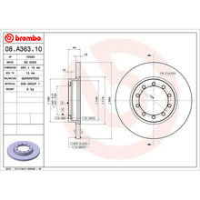 Load image into Gallery viewer, Rear Brake Disc x2 284mm Fits Ford Transit Brembo 08A36310