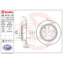 Load image into Gallery viewer, Rear Brake Disc x2 291mm Fits Nissan Teana Tiida Juke NV200 Brembo 08A71511