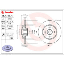 Load image into Gallery viewer, Rear Brake Disc x2 268mm Fits Citroen Peugeot DS5 DS6 3008 5008 Brembo 08A72917