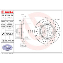 Load image into Gallery viewer, Rear Brake Disc x2 300mm Fits Audi A4L A6L Q5 A5 A6 A7 Q5 Brembo 08A7591X