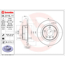 Load image into Gallery viewer, Rear Brake Disc x2 290mm Fits BMW 1 2 Series Brembo 08C11511