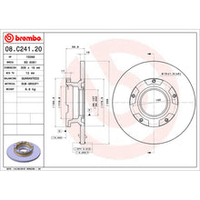 Load image into Gallery viewer, Rear Brake Disc x2 308mm Fits Ford Transit Brembo 08C24120