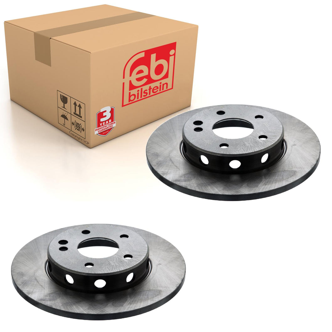 Pair of Front Brake Disc Fits Mercedes Benz C-Class Model 202 Febi 08133