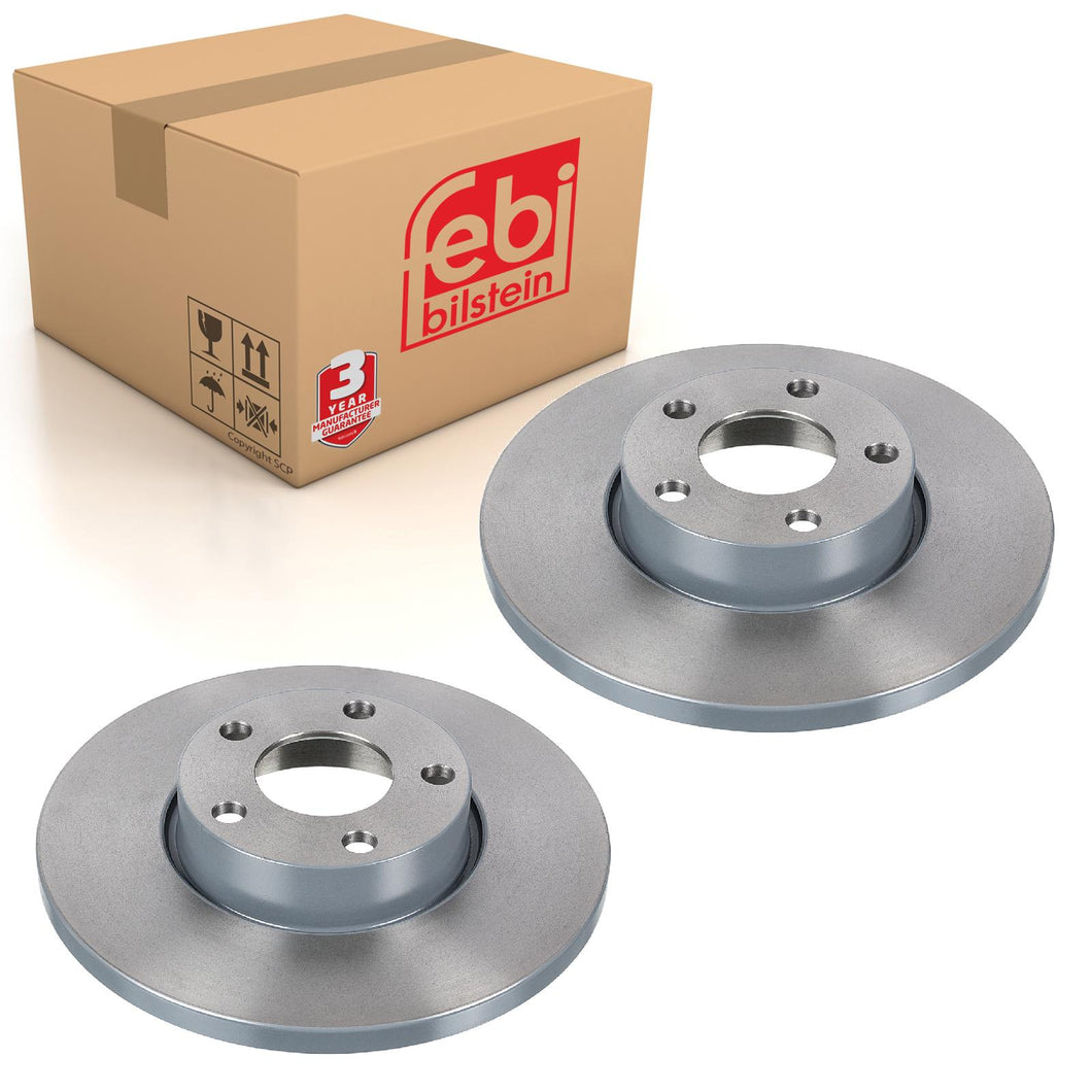Pair of Front Brake Disc Fits Audi 100 quattro A4 A6 OE 4A0615301B Febi 08347