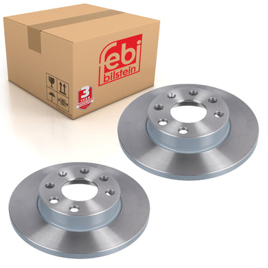 Pair of Front Brake Disc Fits Vauxhall Astra Cavalier Corsa Nova Asco Febi 08504