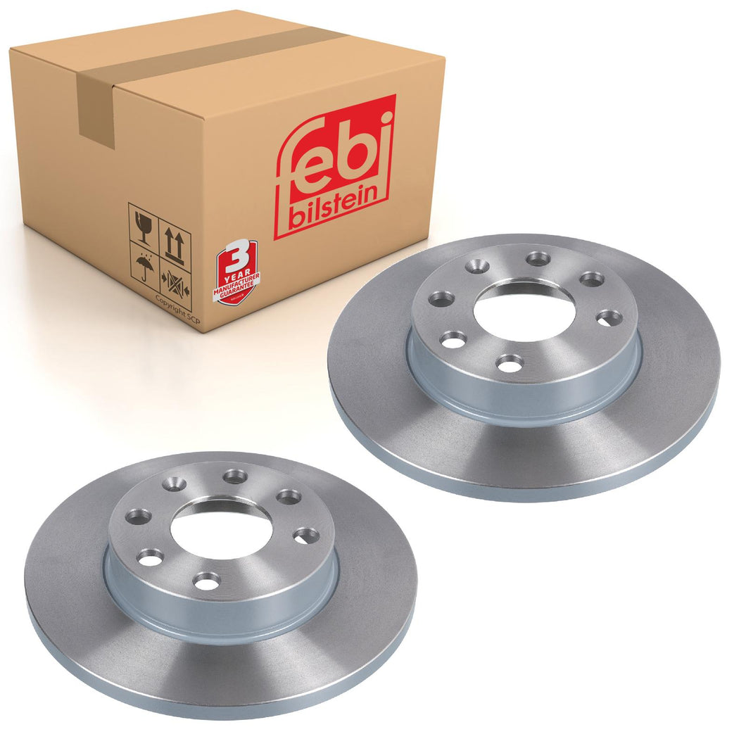 Pair of Front Brake Disc Fits Vauxhall Astra Cavalier Corsa Nova Asco Febi 08504