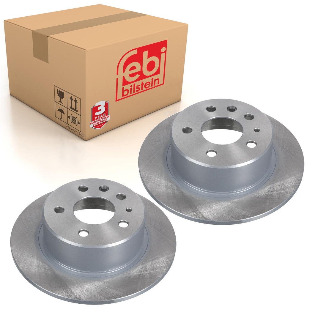 Pair of Rear Brake Disc Fits Mercedes Benz Model 111 Fintail 114 /8 1 Febi 08506