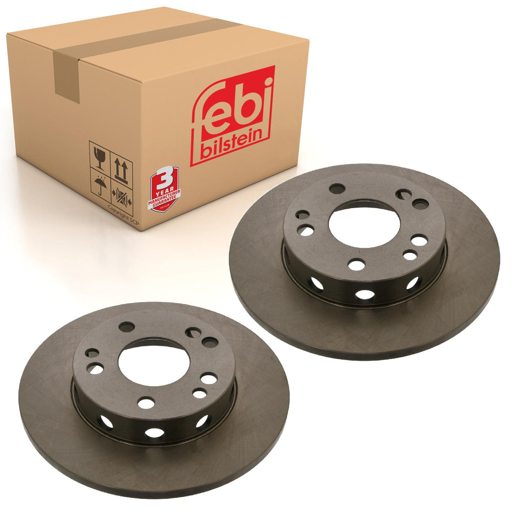 Pair of Front Brake Disc Fits Mercedes Benz 190 Series model 201 Febi 08543