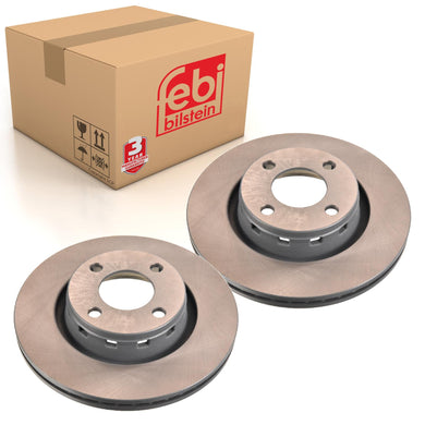 Pair of Front Brake Disc Fits Audi quattro Cabriolet 8G Coupe 8B Febi 08573