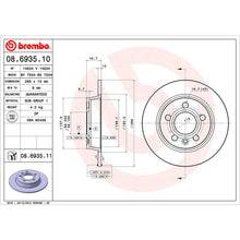 Load image into Gallery viewer, Galaxy Rear Brake Discs x2 268mm Fits Ford VW Sharan Seat Brembo 08693511