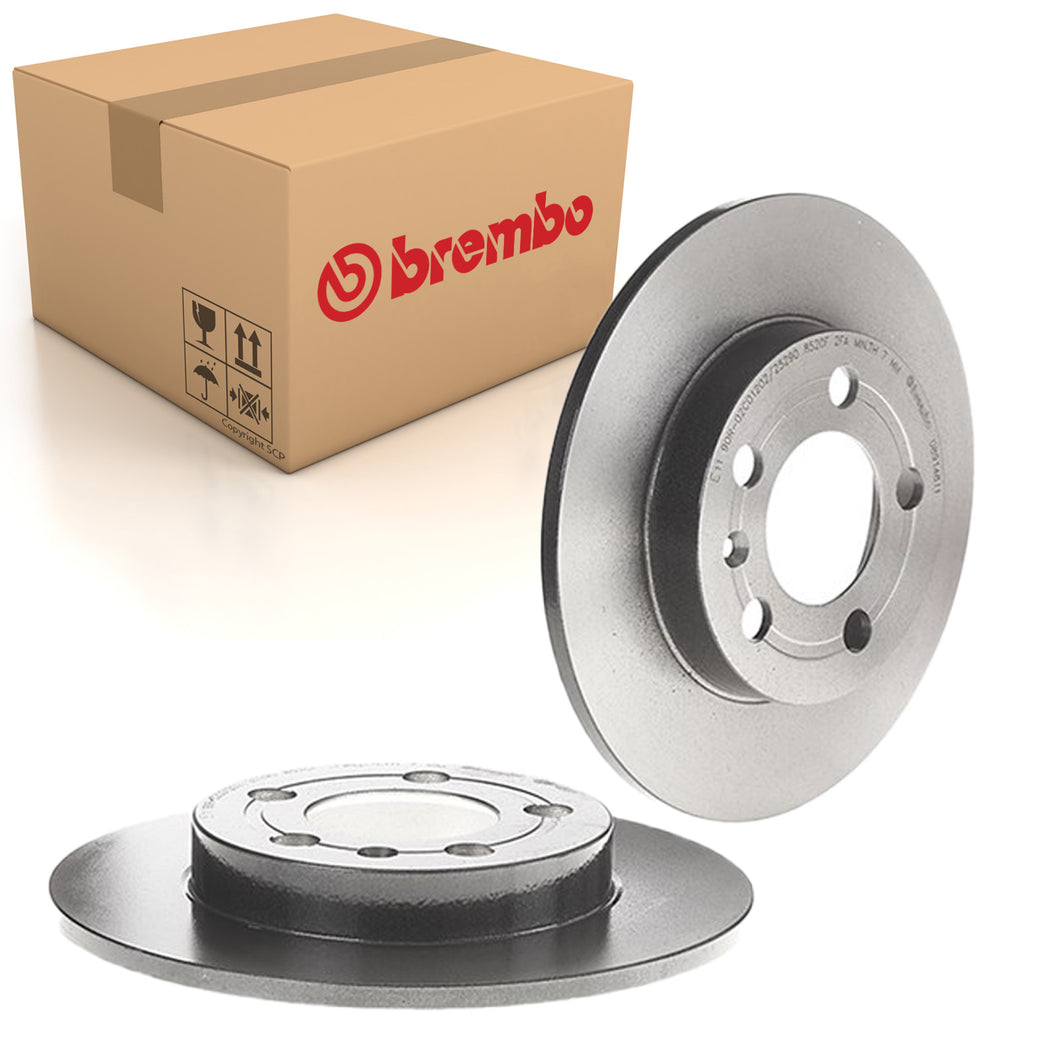 Golf Rear Brake Discs x2 239mm Fits Audi A3 TT Skoda Octavia VW Brembo 08914811
