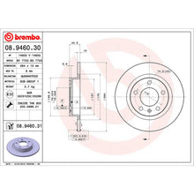 Load image into Gallery viewer, Corsa Rear Brake Discs x2 Fits Vauxhall Brembo 08946031