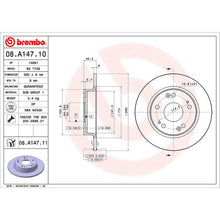Load image into Gallery viewer, Civic Rear Brake Discs x2 260mm Fits Honda Brembo 08A14711