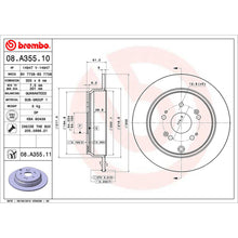Load image into Gallery viewer, Rear Brake Disc x2 305mm Fits Honda CRV Brembo 08A35511
