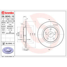 Load image into Gallery viewer, Avensis Rear Brake Discs x2 290mm Fits Toyota Brembo 08B04511