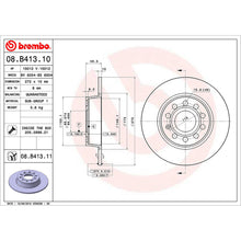 Load image into Gallery viewer, Rear Brake Disc x2 272mm Fits VW Audi Seat Skoda TT Golf Touran Brembo 08B41311