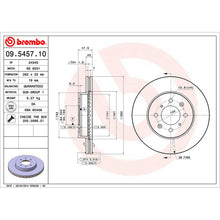 Load image into Gallery viewer, Front Brake Disc x2 262mm Fits Rover 200 400 Brembo 09545710