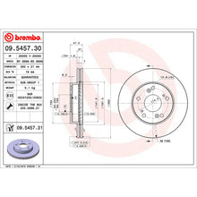 Load image into Gallery viewer, Front Brake Disc x2 262mm Fits Honda Civic CRZ Brembo 09545731