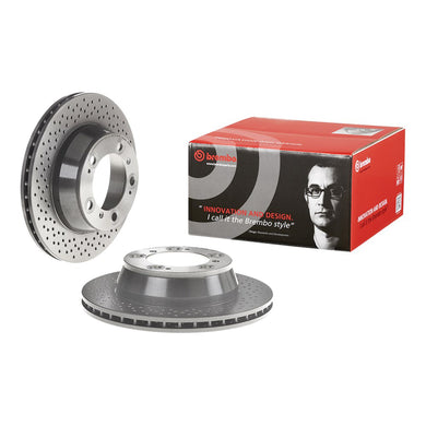Rear Brake Disc x2 299mm Fits Porsche 911 Brembo 09666511