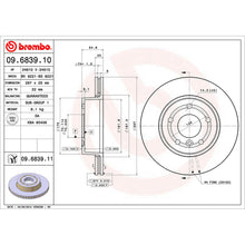Load image into Gallery viewer, Front Brake Disc x2 297mm Fits Land Rover Range Rover Brembo 09683911