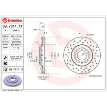Load image into Gallery viewer, Front Brake Disc x2 256mm Fits VW Audi Seat Skoda A3 Octavia Brembo 0970111X