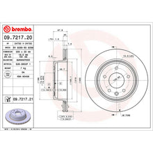 Load image into Gallery viewer, Rear Brake Disc x2 305mm Fits Jaguar XJ XK8 Brembo 09721721