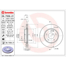 Load image into Gallery viewer, Front Brake Disc x2 260mm Fits Mercedes A Class Brembo 09735921