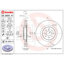 Load image into Gallery viewer, Front Brake Disc x2 305mm Fits Alfa Romeo Mito Brembo 09800441