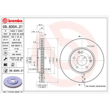 Load image into Gallery viewer, Front Brake Disc x2 300mm Fits Mercedes C Class CLC CLK SLK Brembo 09830421