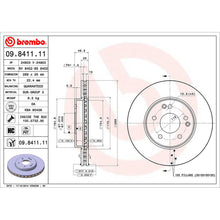 Load image into Gallery viewer, Front Brake Disc x2 288mm Fits Mercedes C Class CLC CLK SLK Brembo 09841111