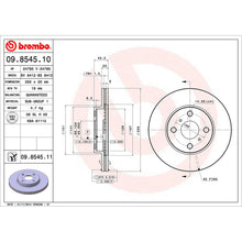Load image into Gallery viewer, Front Brake Disc x2 255mm Fits Toyota MR2 Yaris Verso Brembo 09854511