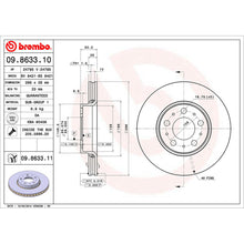 Load image into Gallery viewer, Front Brake Disc x2 286mm Fits Volvo S60 V70 Brembo 09863311