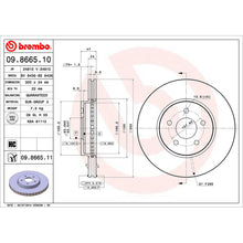 Load image into Gallery viewer, Front Brake Disc x2 300mm Fits Ford Jaguar Mondeo X-Type Brembo 09866511