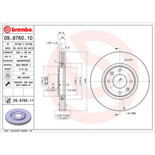 Load image into Gallery viewer, Front Brake Disc x2 283mm Fits Citroen Peugeot Vauxhall 206 Brembo 09876011