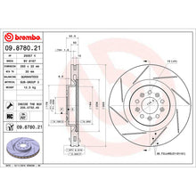 Load image into Gallery viewer, Front Brake Disc x2 355mm Fits Aston Martin DB9 Vantage Volante Brembo 09878021