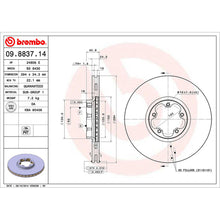 Load image into Gallery viewer, Front Brake Disc x2 294mm Fits Ford Transit Brembo 09883714