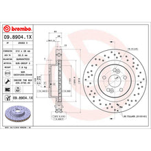 Load image into Gallery viewer, Front Brake Disc x2 312mm Fits Renault Clio Brembo 0989041X